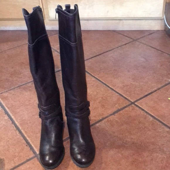 Marc Fisher brown leather winter boots size 8 - Picture 1 of 15